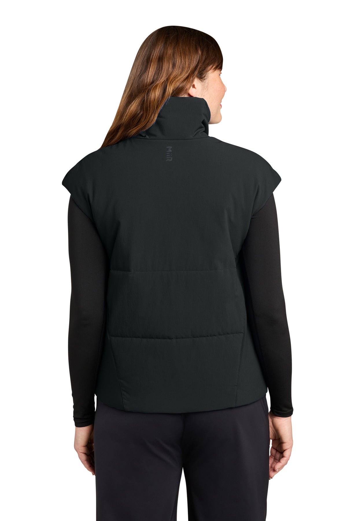 PitchBlack MiiR Women's Sashiko Stretch Puffy Vest MRAW442 plain