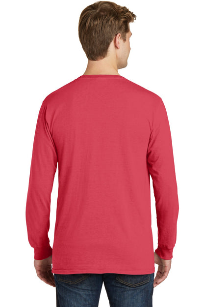 Poppy Port & Co Beach Wash Garment-Dyed Long Sleeve Tee PC099LS plain