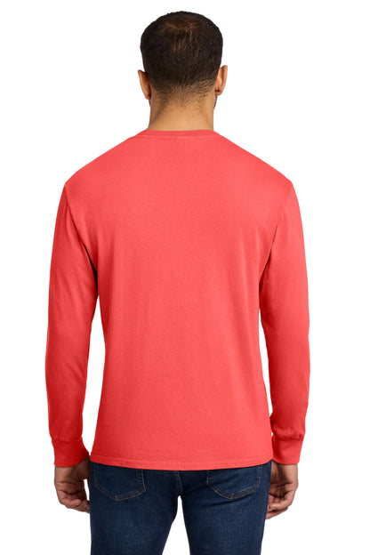 Poppy Port & Co Beach Wash Garment-Dyed Long Sleeve Tee PC099LS plain