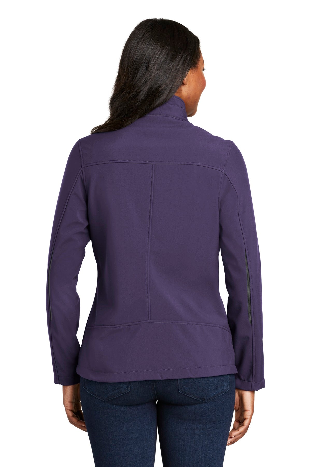 Posh Purple Port Authority Women's Welded Soft Shell Jacket. L324 plain