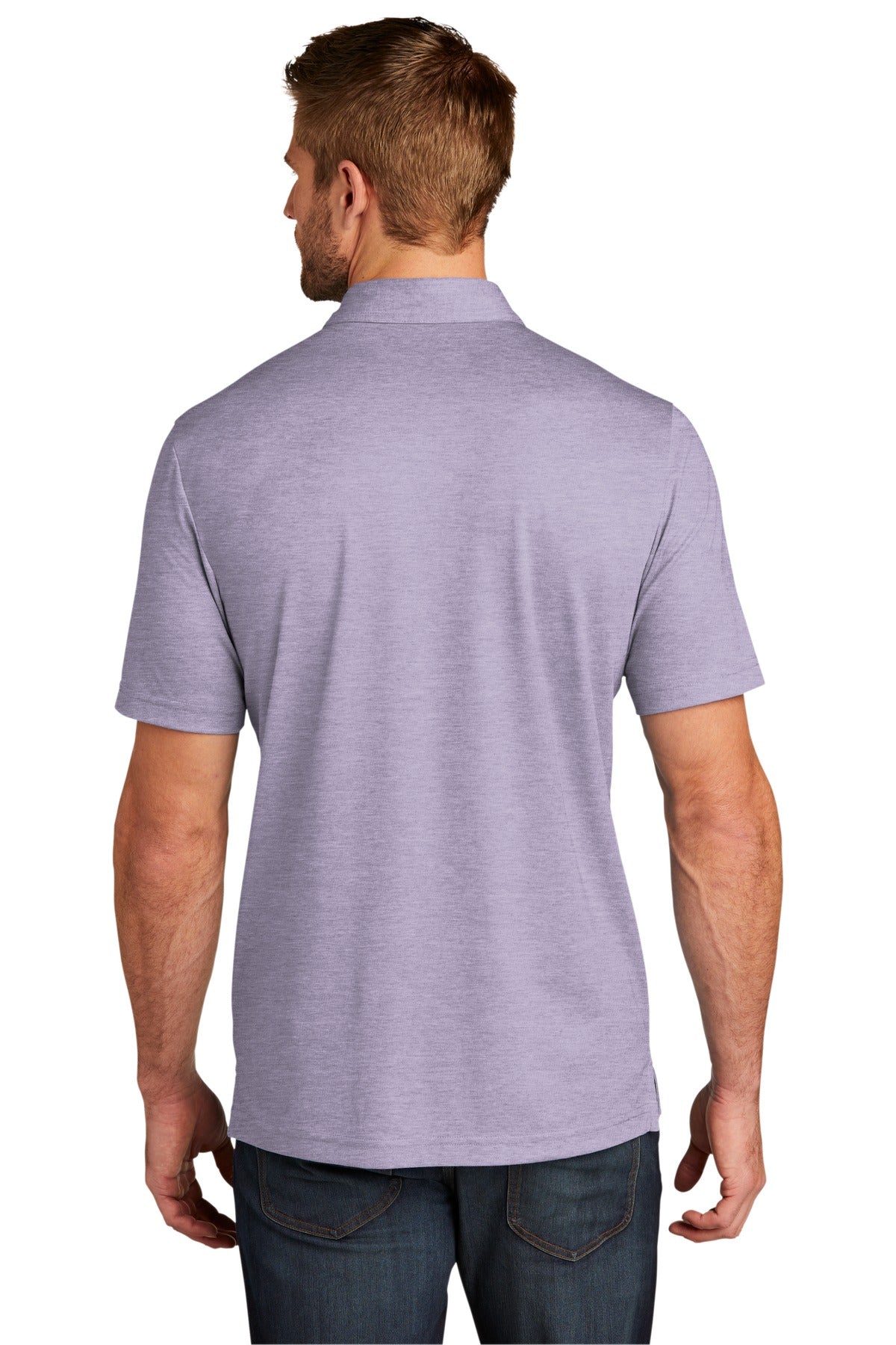 PrplSageHt TravisMathew Oceanside Heather Polo. TM1MU412 plain