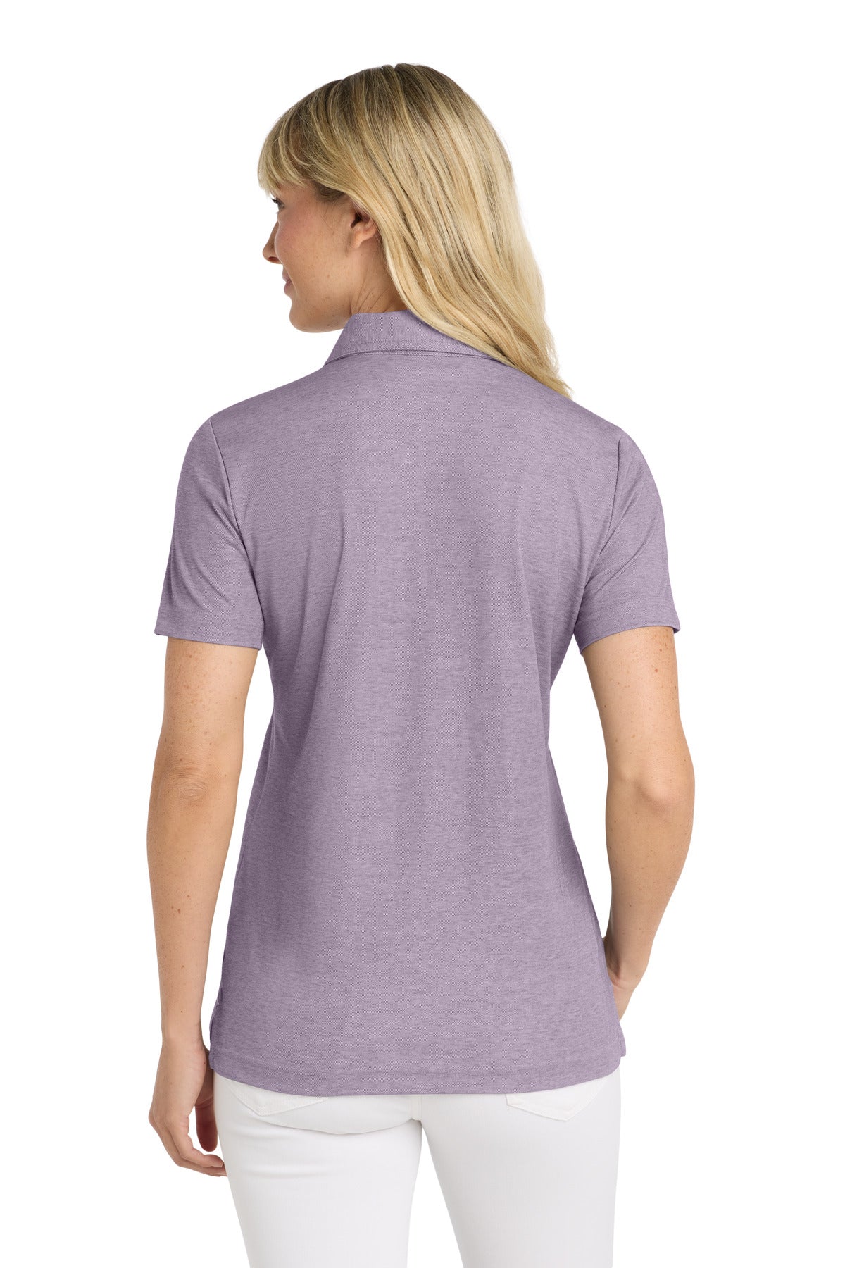 PrplSageHt TravisMathew Women's Oceanside Heather Polo TM1WW002 plain