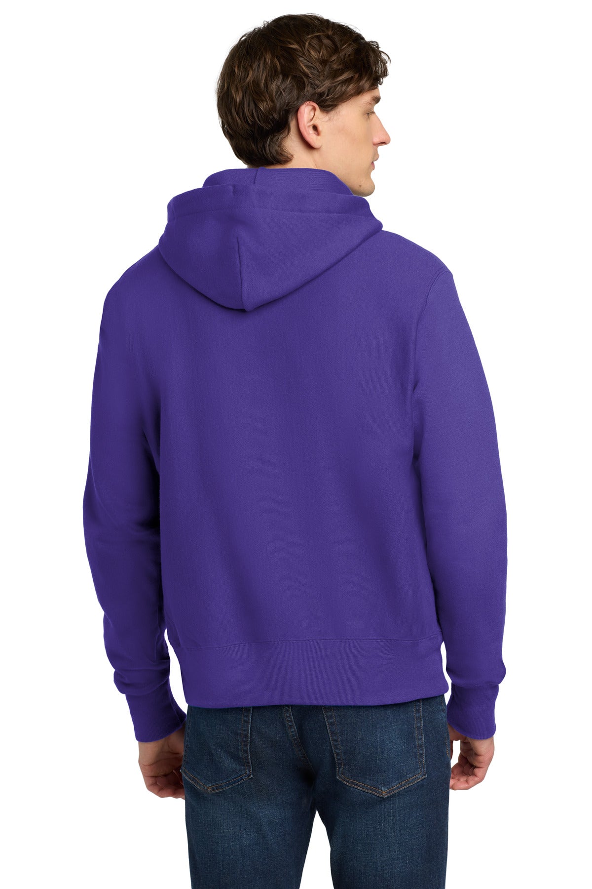 Purple Champion Reverse Weave Hooded Sweatshirt S101
