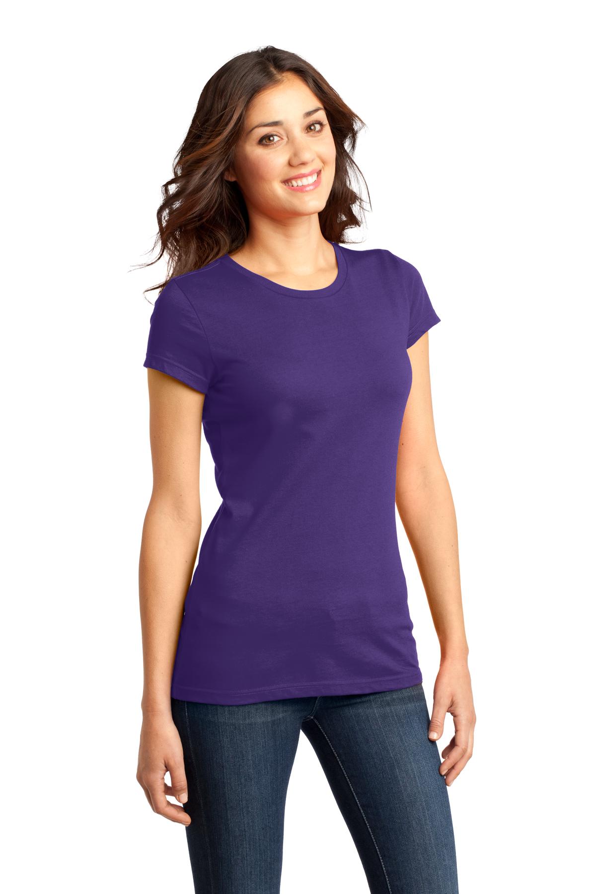 Purple District Women's Fitted Very Important Tee . DT6001 plain