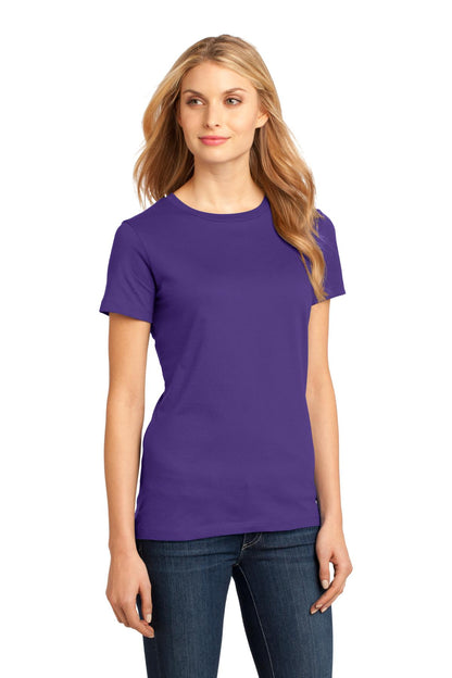 Purple District Women's Perfect Weight Tee. DM104L plain