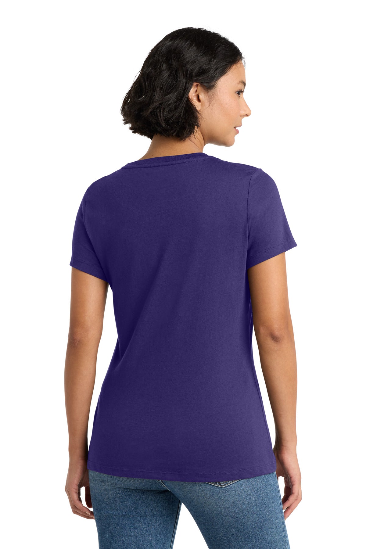 Purple District Women's Perfect Weight Tee. DM104L plain