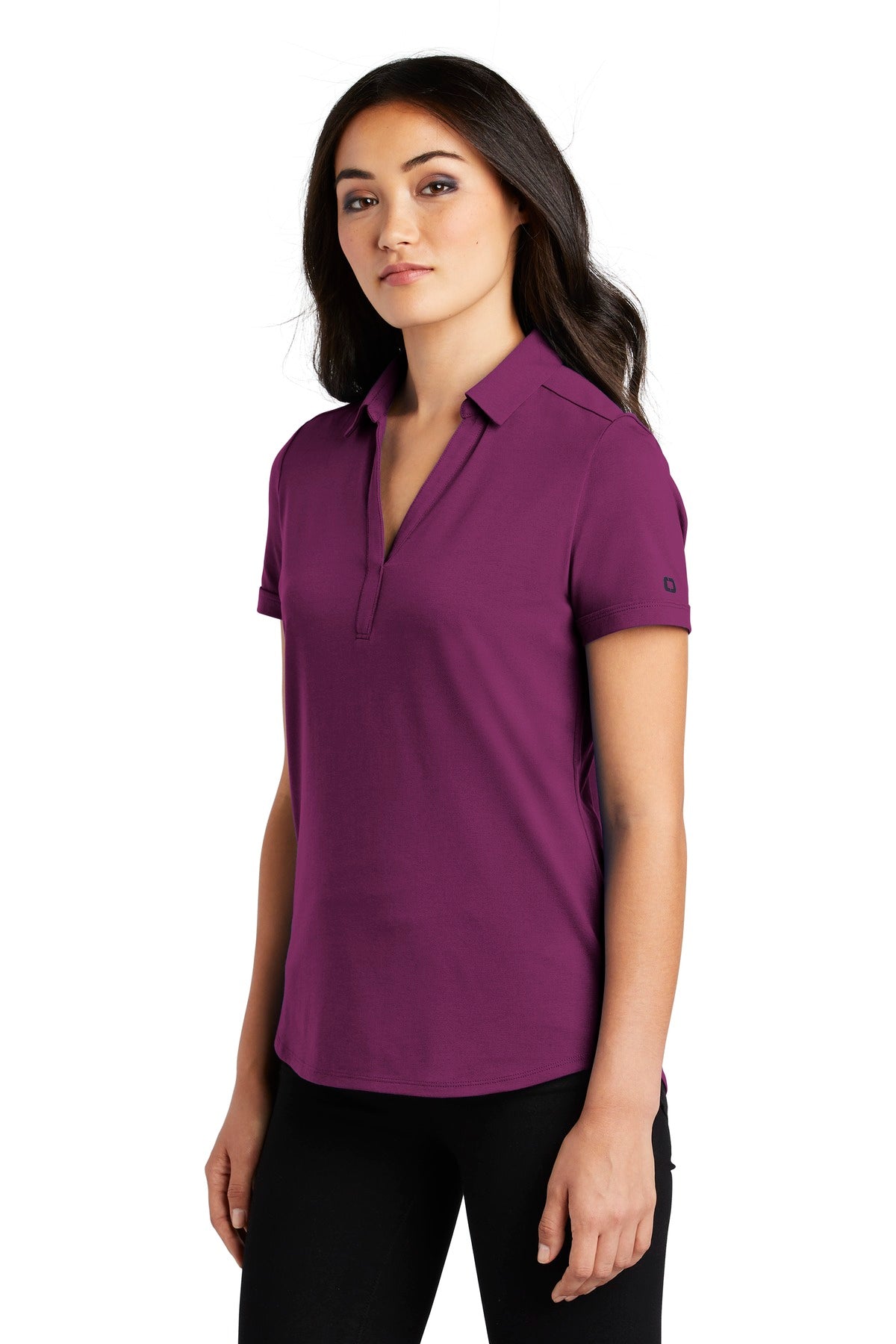 Purple Fuel OGIO Women's Limit Polo. LOG138 plain