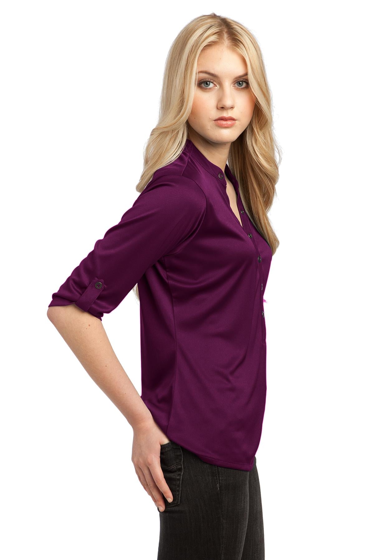 Purple Luxe OGIO - Crush Henley. LOG111 plain