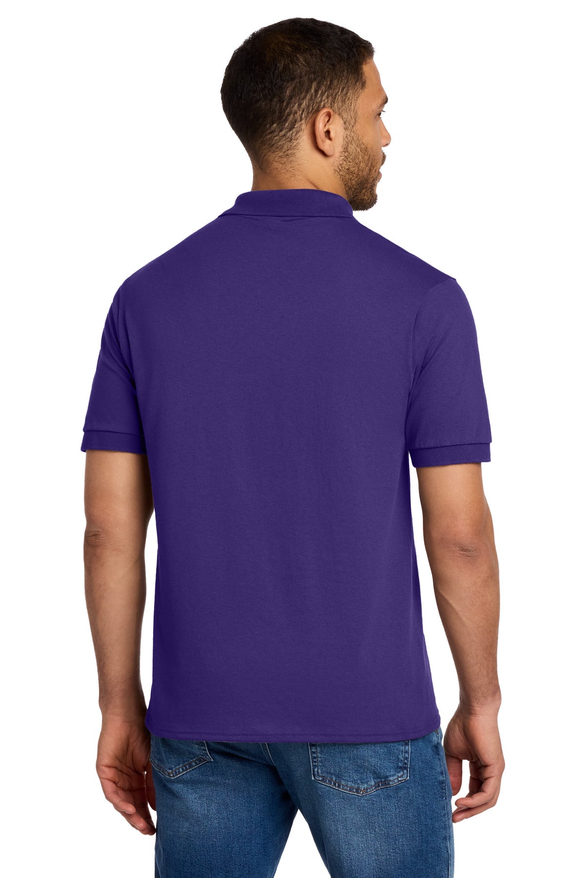Purple Port & Co Core Blend Jersey Knit Polo. KP55 plain