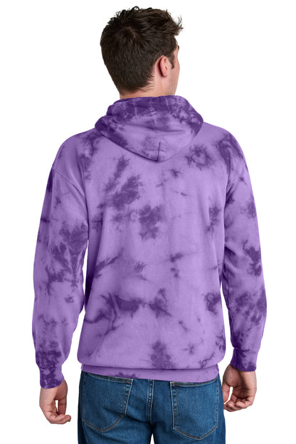 Purple Port & Co Crystal Tie-Dye Pullover Hoodie PC144 plain