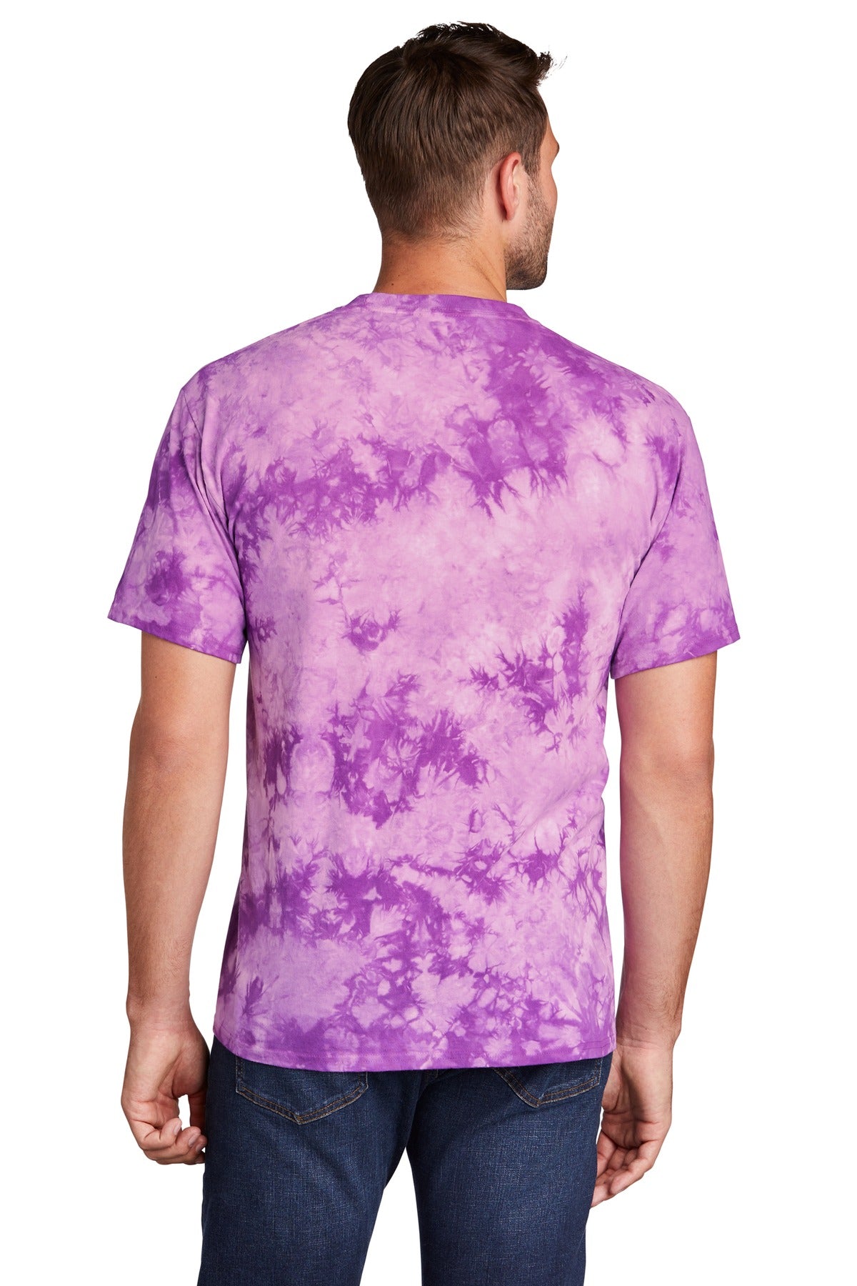 Purple Port & Co Crystal Tie-Dye Tee PC145 plain