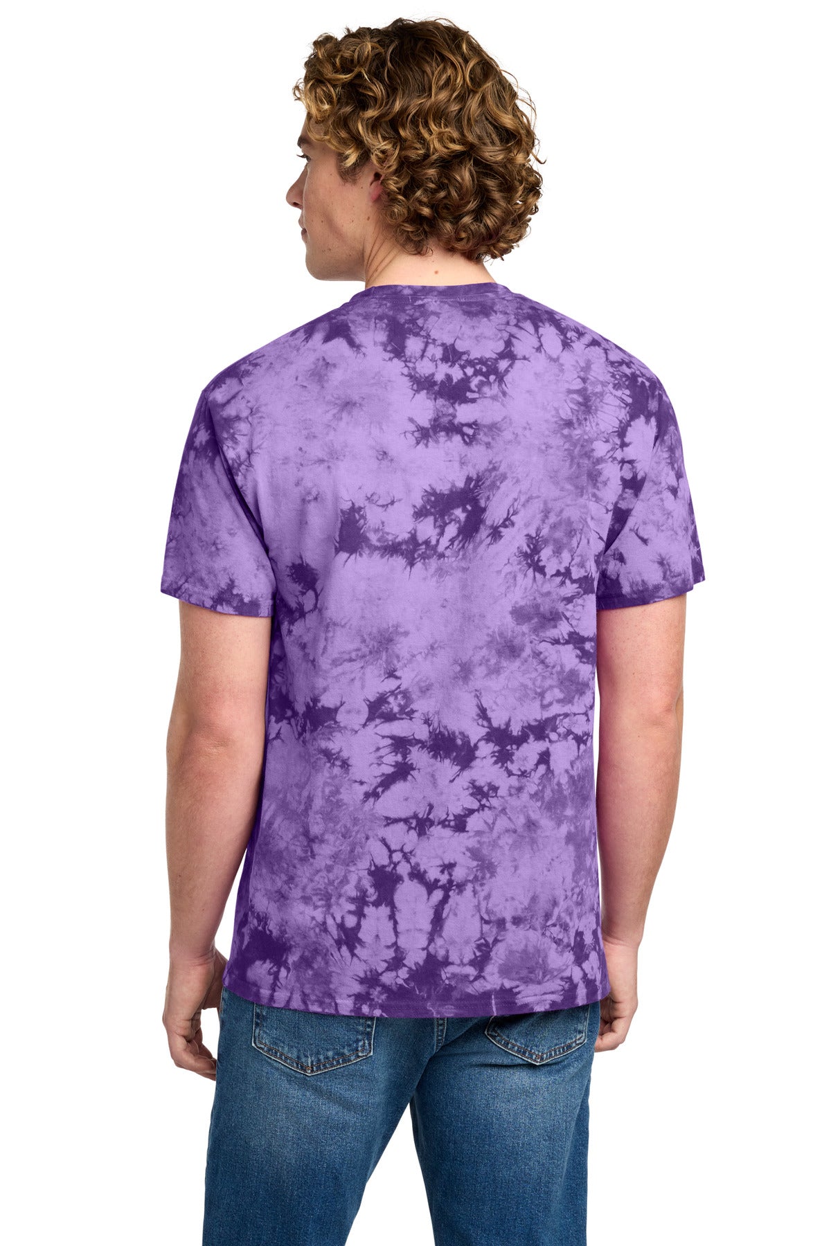Purple Port & Co Crystal Tie-Dye Tee PC145 plain