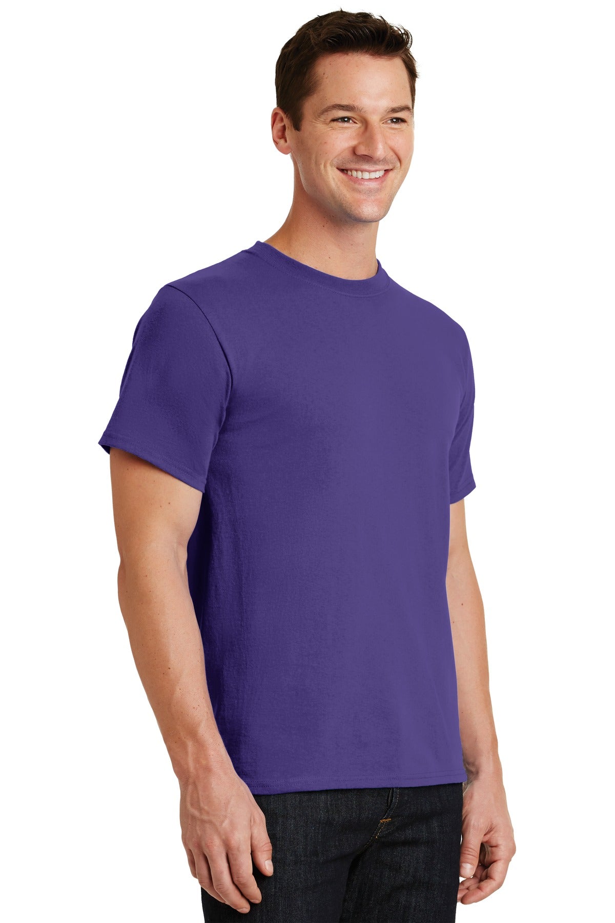 Purple Port & Co Essential Tee. PC61 plain
