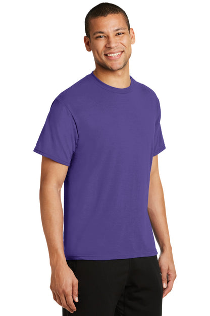 Purple Port & Co Performance Blend Tee. PC381 plain