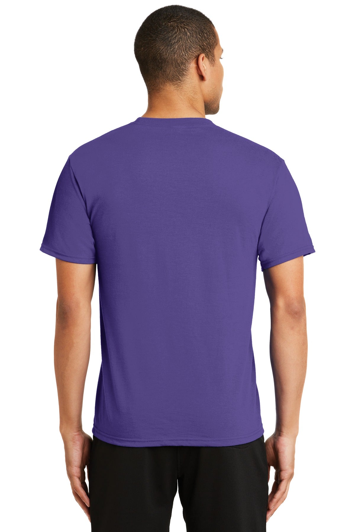 Purple Port & Co Performance Blend Tee. PC381 plain