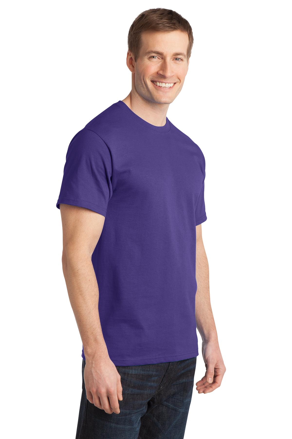 Purple Port & Co Ring Spun Cotton Tee. PC150 plain