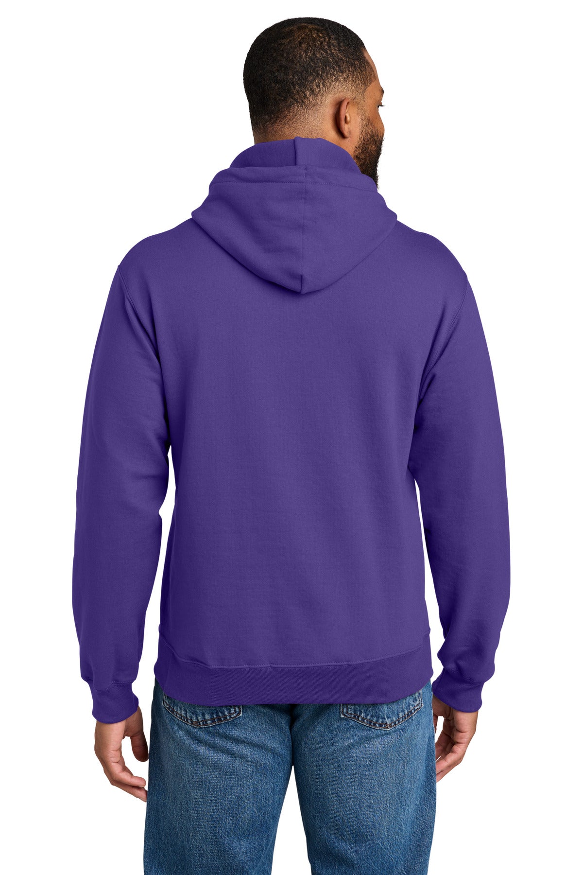 Purple Port & Co Tall Essential Fleece Pullover Hooded Sweatshirt. PC90HT plain
