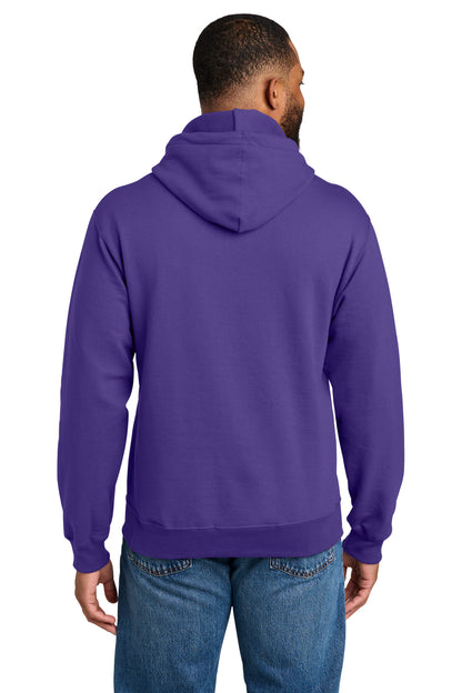 Purple Port & Co Tall Essential Fleece Pullover Hooded Sweatshirt. PC90HT plain