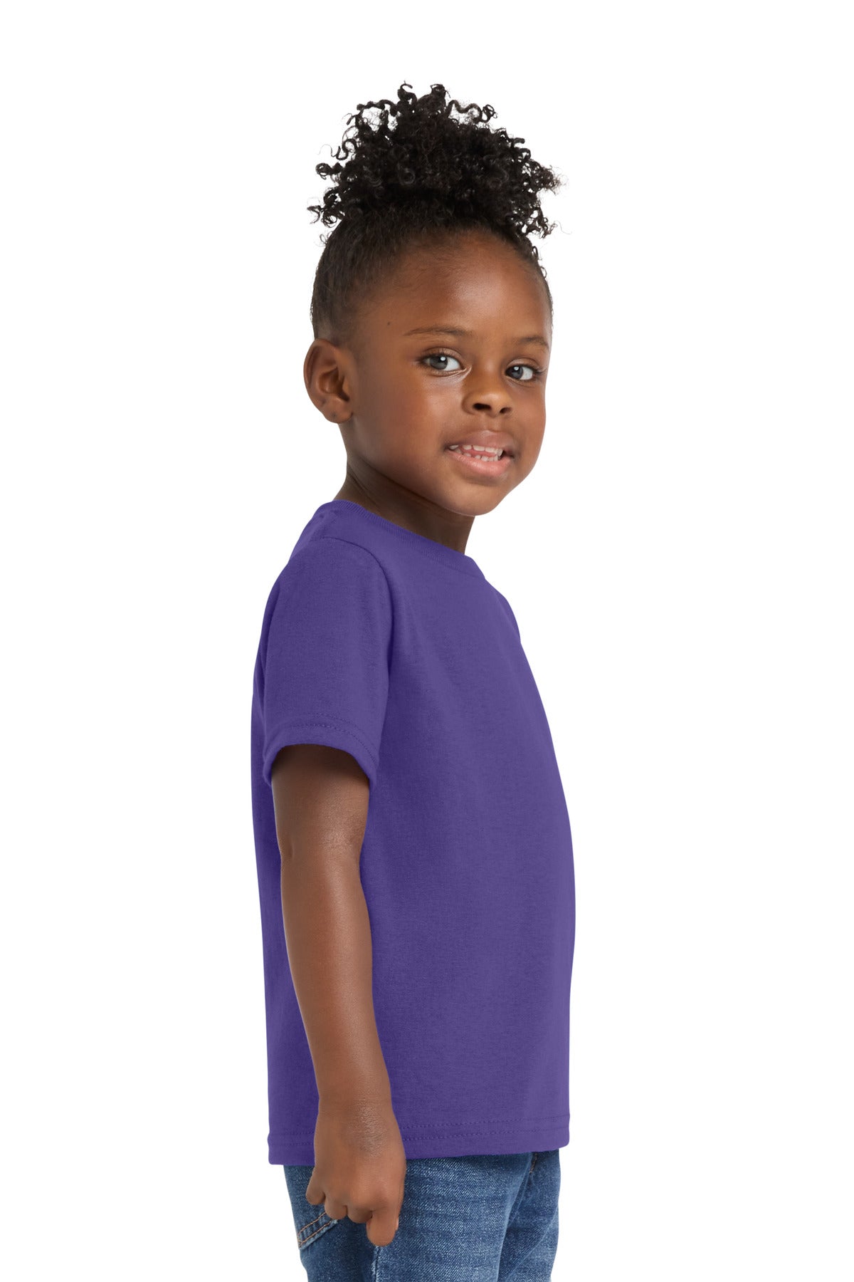 Purple Port & Co Toddler Core Cotton Tee. CAR54T plain