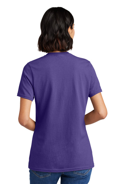 Purple Port & Co Women's Core Cotton V-Neck Tee. LPC54V plain