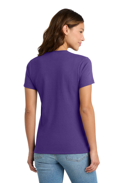 Purple Port & Co Women's Essential Tee. LPC61 plain