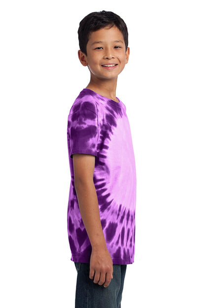 Purple Port & Co Youth Window Tie-Dye Tee. PC149Y plain
