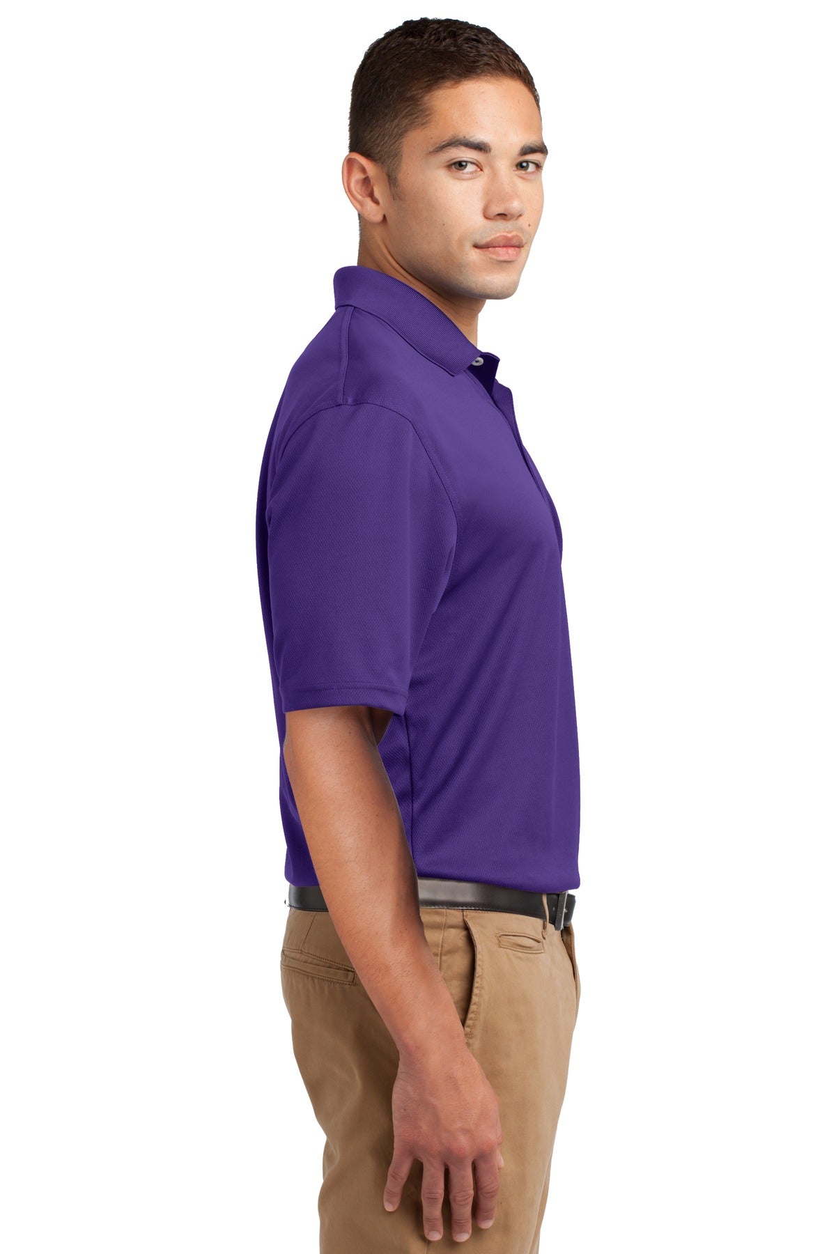Purple Sport-Tek Dri-Mesh Polo. K469 plain