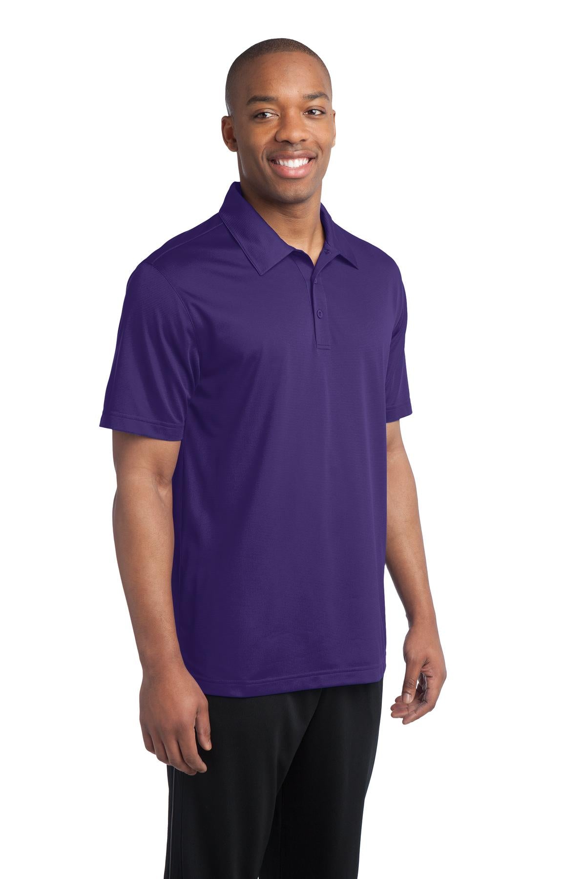 Purple Sport-Tek PosiCharge Active Textured Polo. ST690 plain