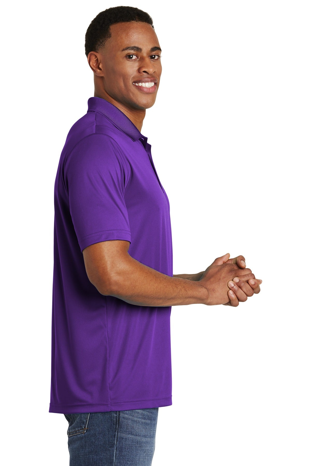 Purple Sport-Tek PosiCharge Competitor Polo. ST550 plain