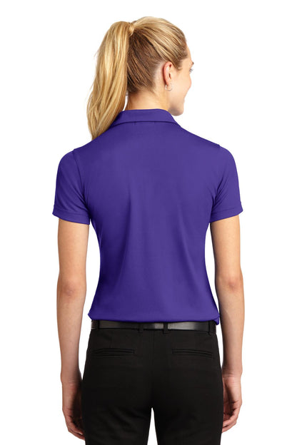 Purple Sport-Tek Women's Dri-Mesh V-Neck Polo. L469 plain