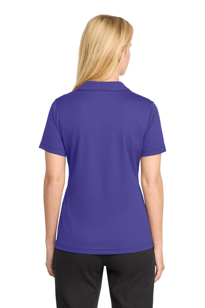 Purple Sport-Tek Women's Dri-Mesh V-Neck Polo. L469 plain
