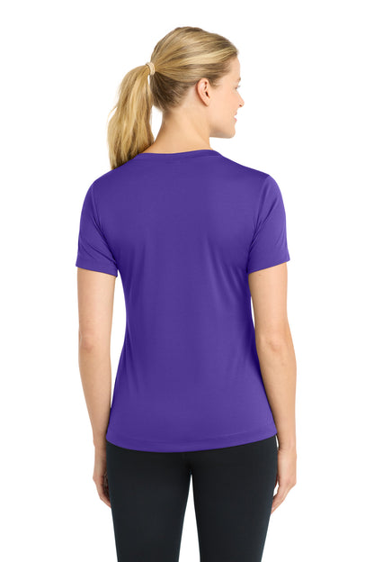 Purple Sport-Tek Women's PosiCharge Competitor V-Neck Tee. LST353 plain