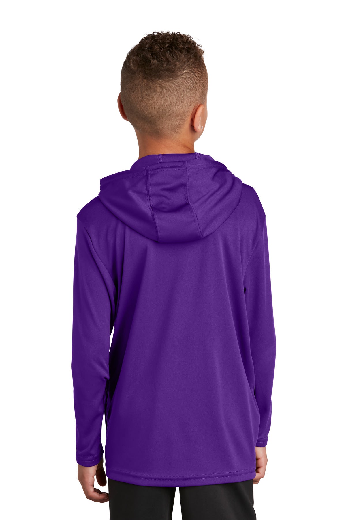 Purple Sport-Tek Youth PosiCharge Competitor Hooded Pullover. YST358 plain