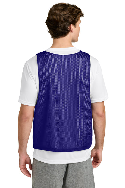 Purple/Wh Sport-Tek Lacrosse Reversible Pinnie ST512 plain