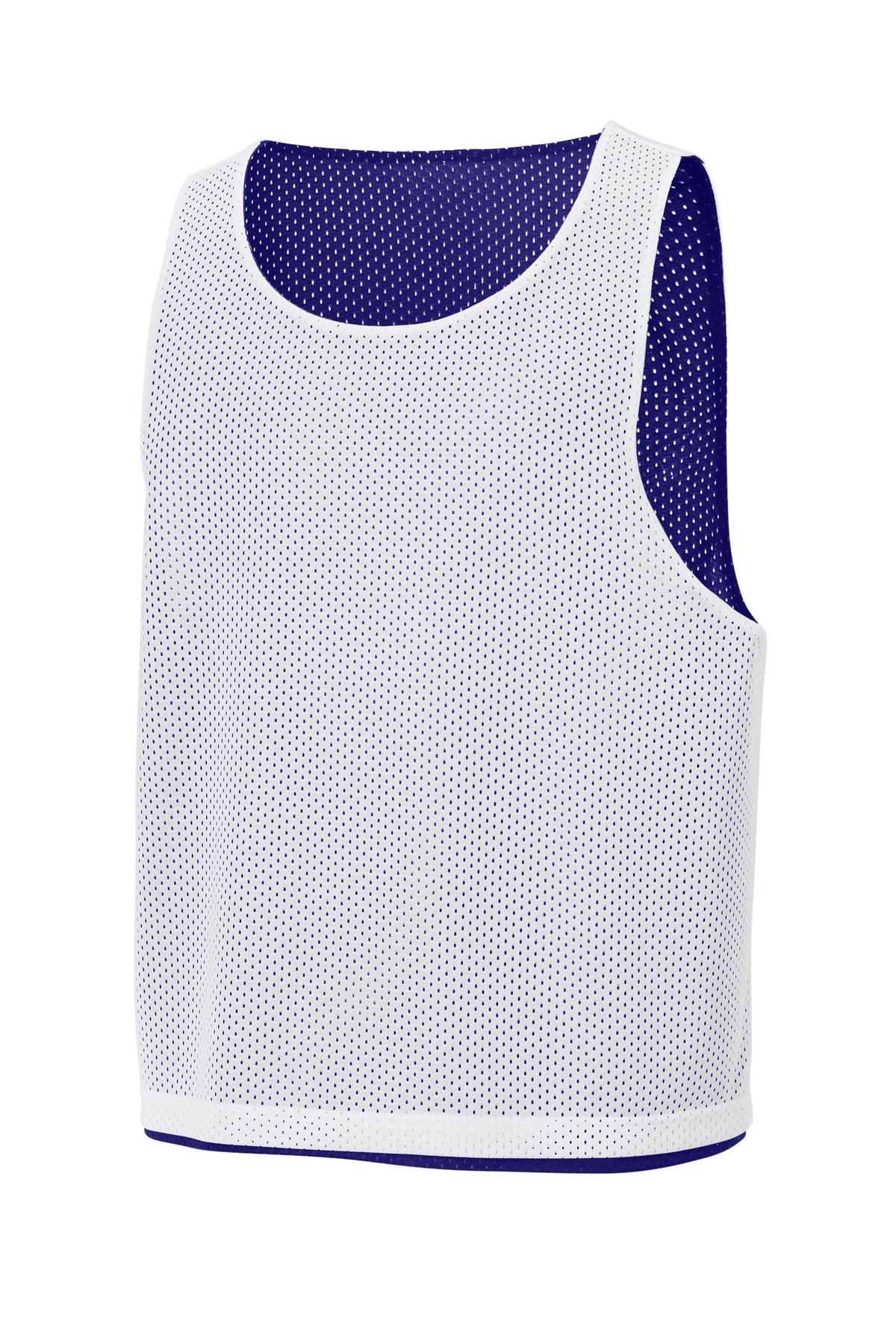 Purple/Wh Sport-Tek Lacrosse Reversible Pinnie ST512 plain