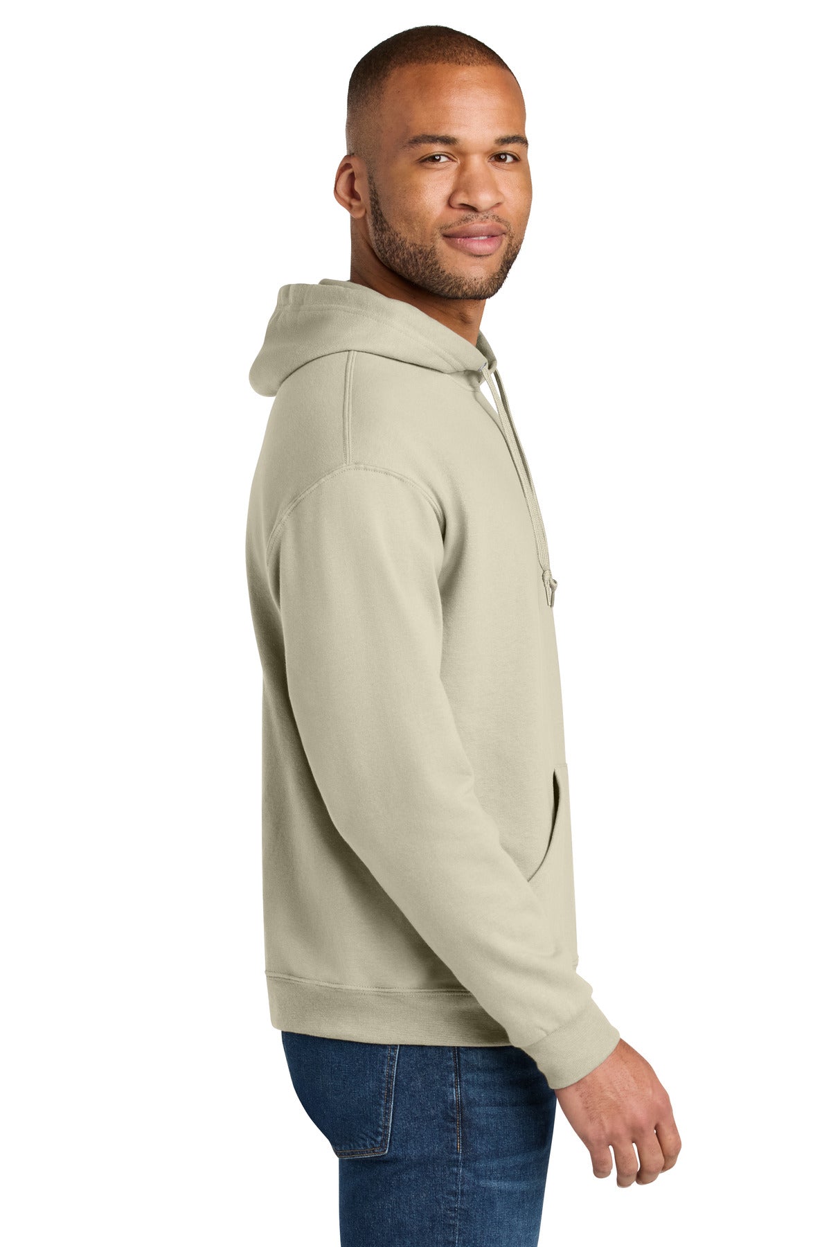 Putty Jerzees Ultimate Unisex CVC Ring Spun Hooded Sweatshirt IC49M plain