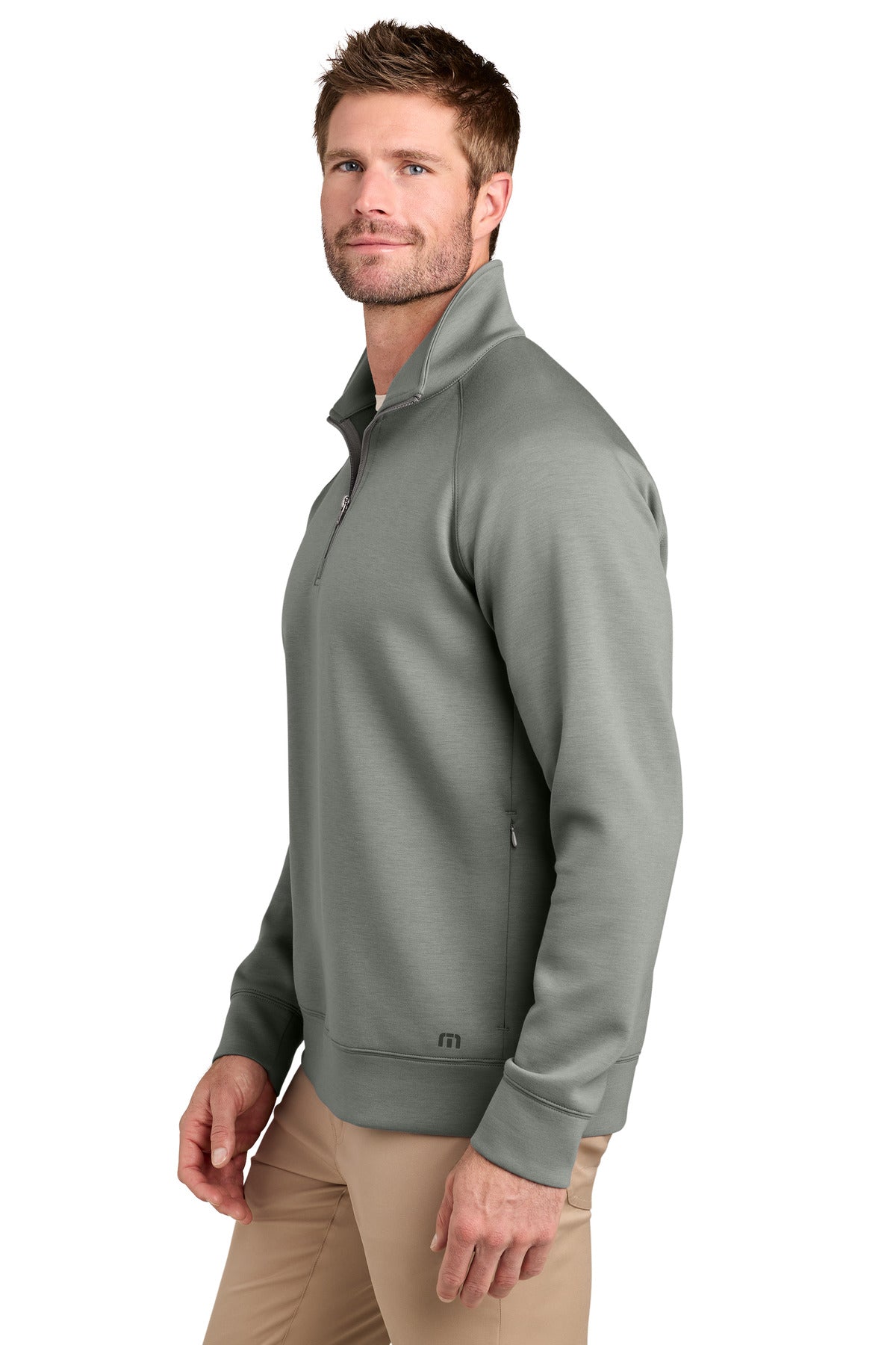 QuiShaGrey TravisMathew Momentum Shift 1/4-Zip TMA42408 plain