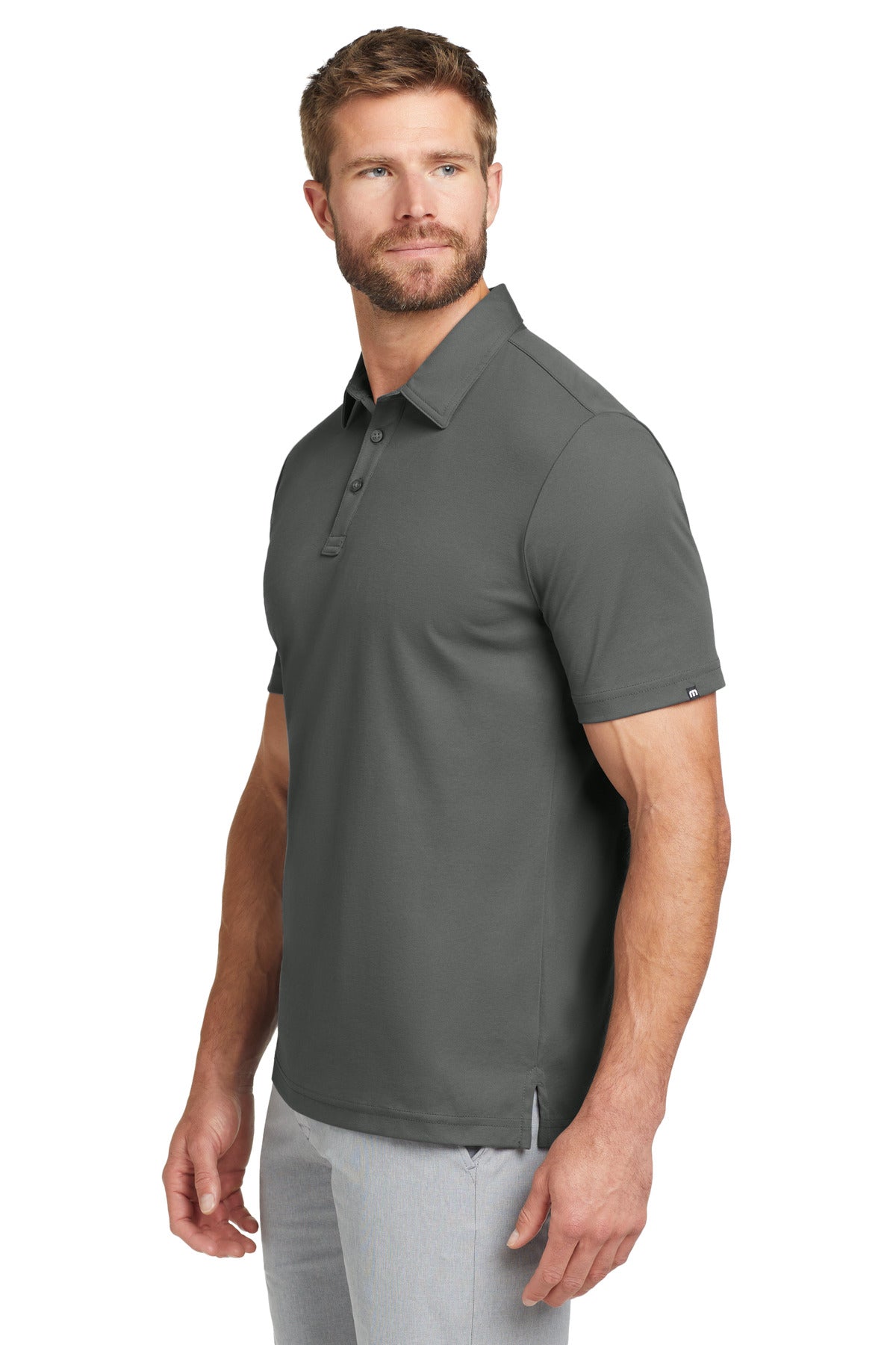QuiShaGrey TravisMathew Oceanside Solid Polo. TM1MU411 plain