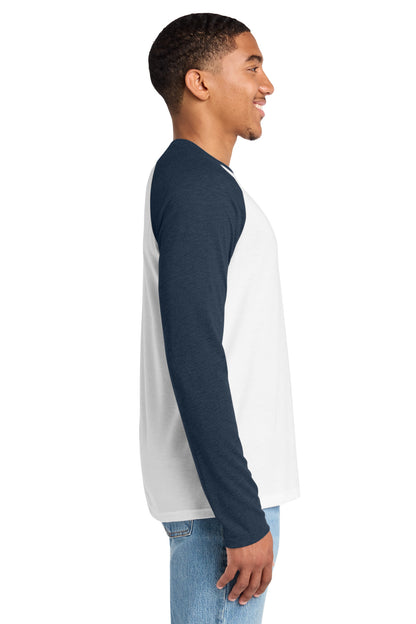 RblBl/BtWh Allmade Unisex Tri-Blend Long Sleeve Colorblock Raglan AL6009 plain