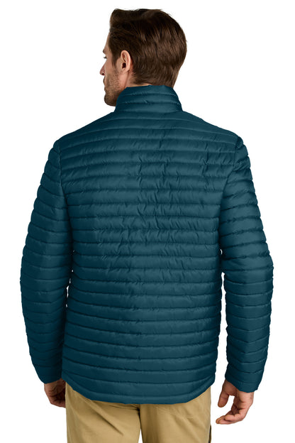 Rear View of AdrBlue Eddie Bauer Packable Quilted Full-Zip EB514 plain