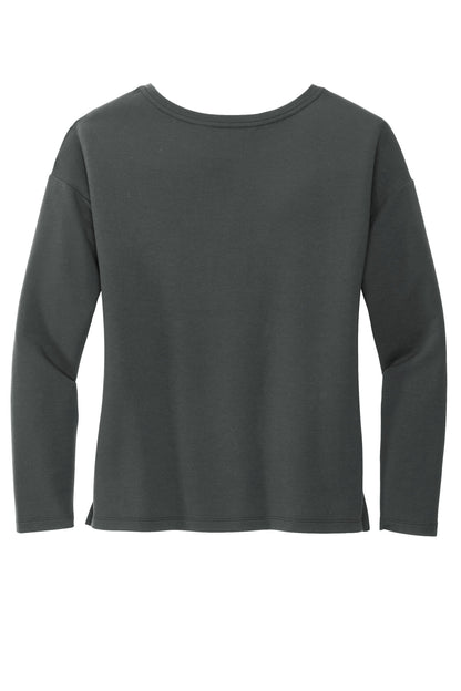 Rear View of AnchorGrey Mercer+Mettle Women's Stretch Drop Shoulder Pullover MM3013 plain