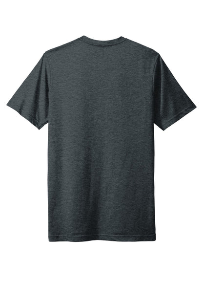 Rear View of AntqDenim Next Level Apparel Adult Poly/Cotton Tee. NL6200 plain