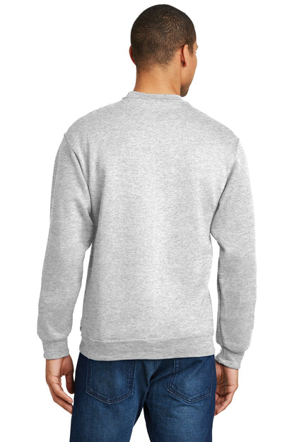 Rear View of Ash Jerzees - NuBlend Crewneck Sweatshirt. 562M plain