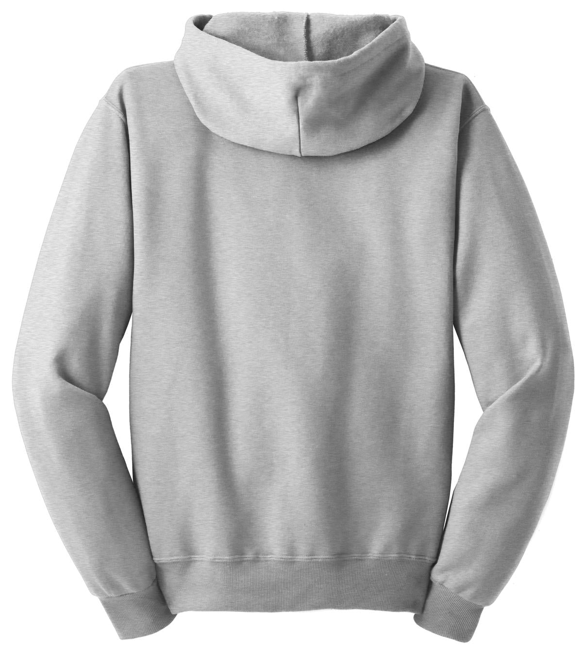 Rear View of Ash Jerzees - NuBlend Full-Zip Hooded Sweatshirt. 993M plain