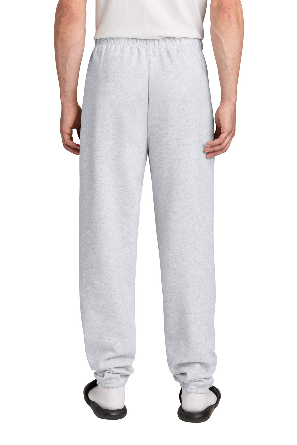 Rear View of Ash Jerzees - NuBlend Sweatpant. 973M plain