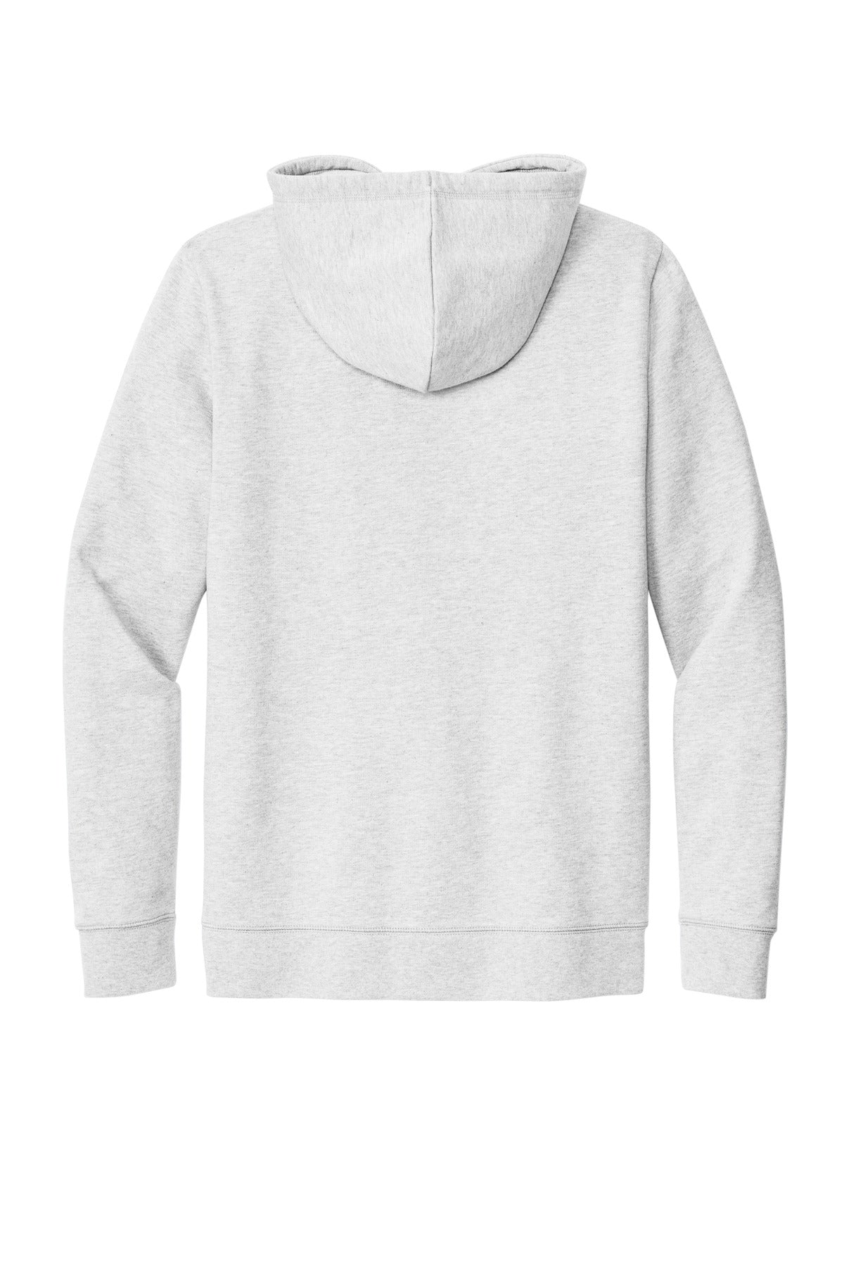 Rear View of Ash New Era Comeback Fleece Pullover Hoodie NEA550 plain