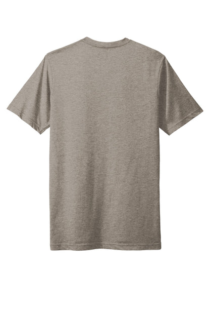 Rear View of Ash Next Level Apparel Adult Poly/Cotton Tee. NL6200 plain