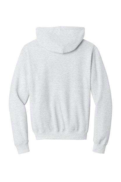 Rear View of Ash Port & Co Core Fleece Pullover Hooded Sweatshirt. PC78H plain