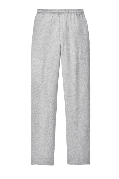 Rear View of Ash Port & Co Core Fleece Sweatpant with Pockets. PC78P plain
