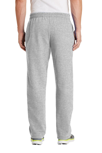Rear View of Ash Port & Co Core Fleece Sweatpant with Pockets. PC78P plain